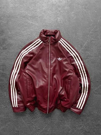 Bordo Adidas Deri Ceket
