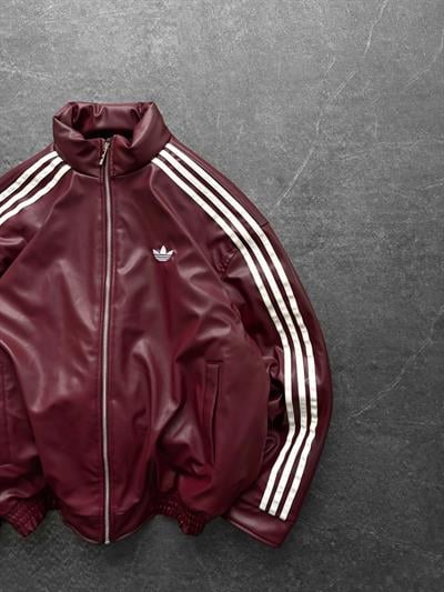 Bordo Adidas Deri Ceket