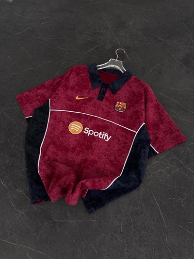 BORDO ÇOK YIKAMA BARCELONA TSHİRT
