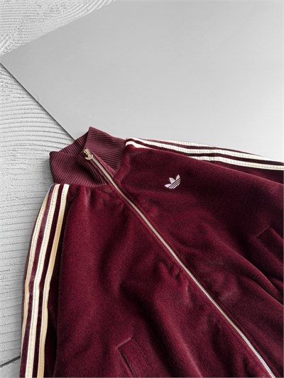 BORDO KÜRKLÜ ADİDAS CEKET