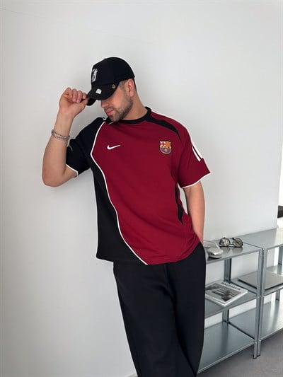 BORDO OVAL GARNİ BARÇA TSHİRT