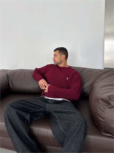 BORDO POLO TRİKO KAZAK