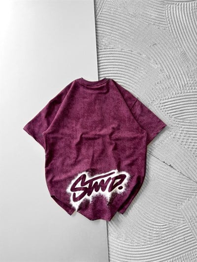 BORDO SPREY STWD TSHİRT