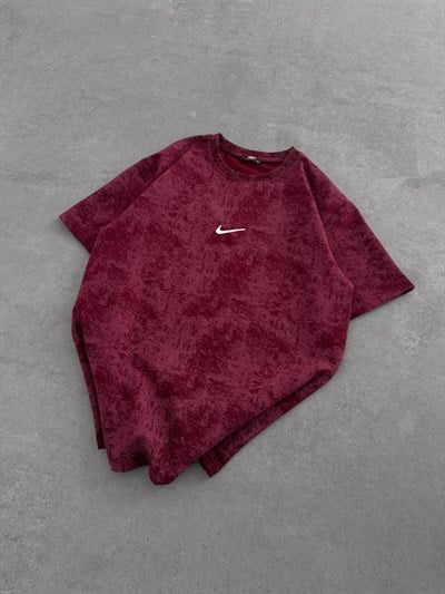 BORDO SWM LOGO NİKE TSHİRT