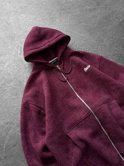 Bordo Yıkama Stwd Hırka