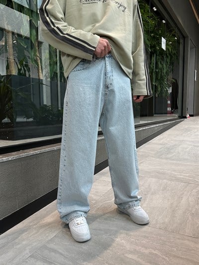 BUZ MAVİ SKATER BAGGY PANTOLON