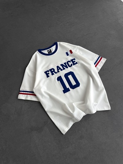 DK ÖZEL BEYAZ FRANCE TSHİRT