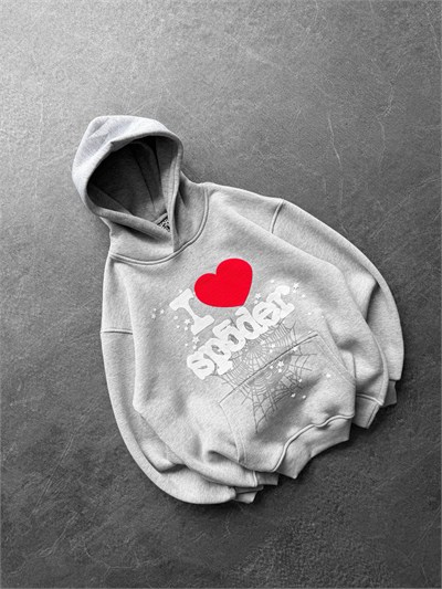 GRİ KAPŞONLU SP5DER SWEAT