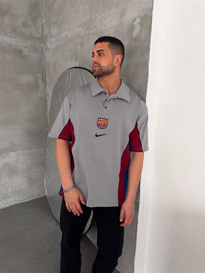 GRİ POLO BARCELONA TSHİRT