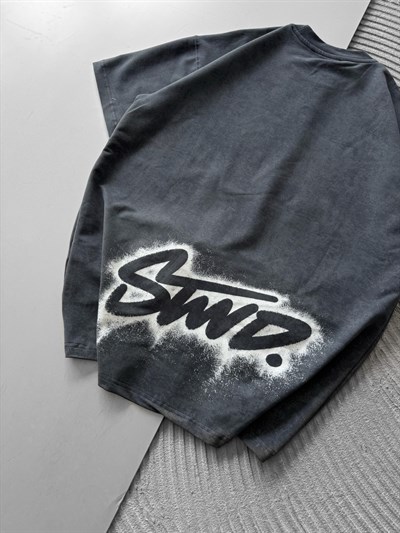 GRİ SPREY STWD TSHİRT