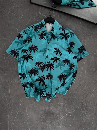 GTA BASKILI OVERSİZE GÖMLEK