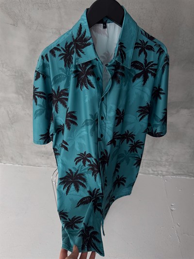 GTA BASKILI OVERSİZE GÖMLEK