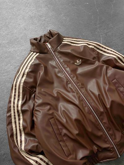 Kahve Adidas Deri Ceket