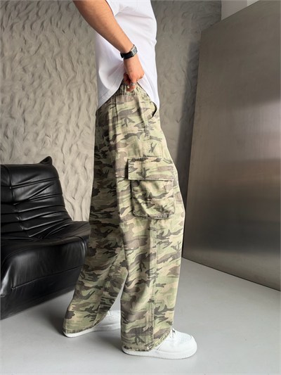 KAMUFLAJ ÇİFT  KARGO CEPLİ BAGGY PANTOLON