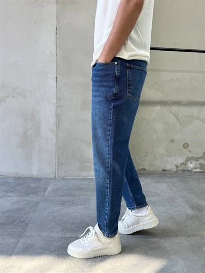 Koyu Mavi Boyfriend Pantolon