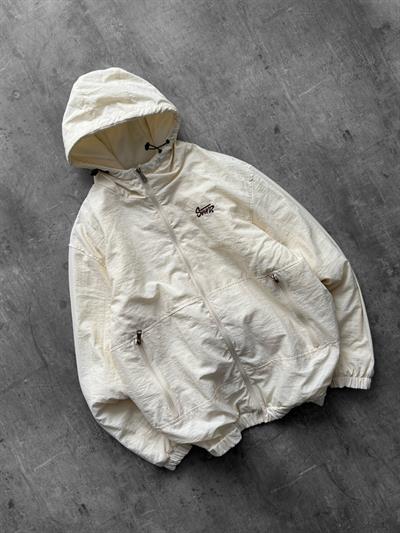 Krem Kapüşonlu Stwd Ceket