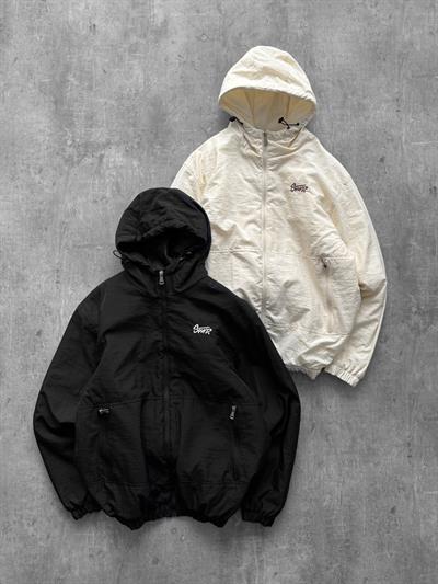 Krem Kapüşonlu Stwd Ceket