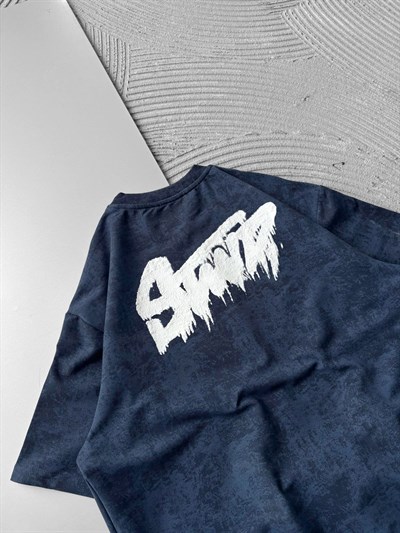 LACİVERT AKITMA STWD TSHİRT