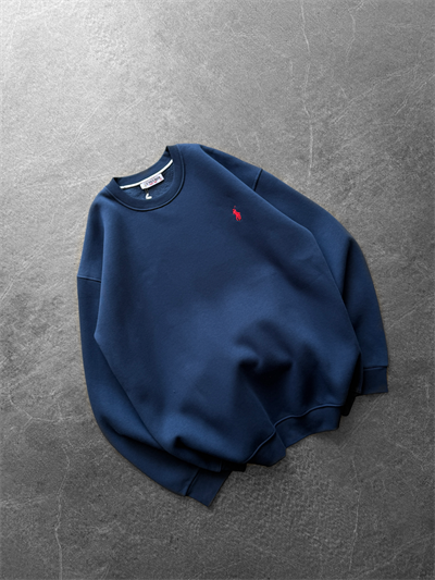 LACİVERT BASİC POLO SWEAT