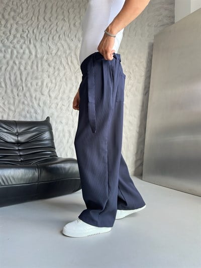 LACİVERT FİTİLLİ BAGGY PANTOLON