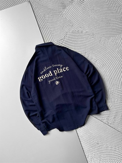 LACİVERT GOOD PLACE GÖMLEK