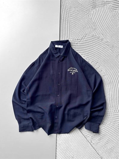 LACİVERT GOOD PLACE GÖMLEK