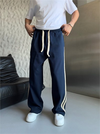 LACİVERT HASIRLI BAGGY EŞOFMAN