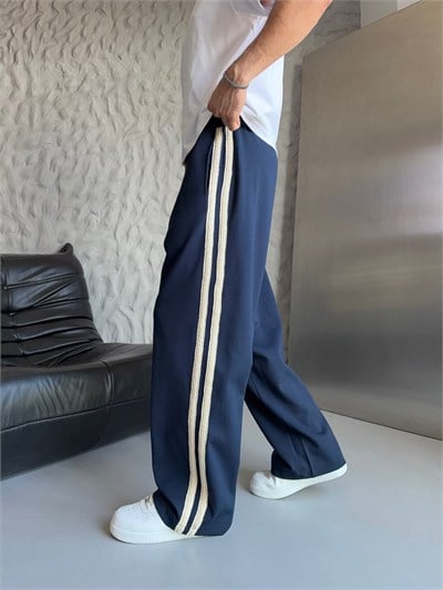 LACİVERT HASIRLI BAGGY EŞOFMAN