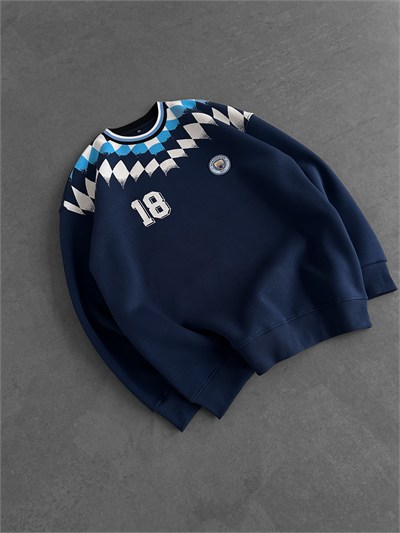 LACİVERT KARE CİTY SWEAT