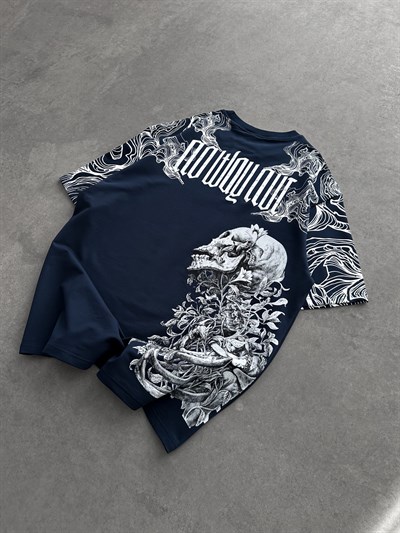 LACİVERT KURU KAFA TSHİRT