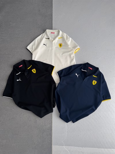 LACİVERT POLO FERRARİ TSHİRT