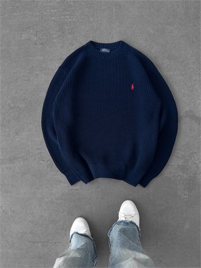 LACİVERT POLO TRİKO KAZAK