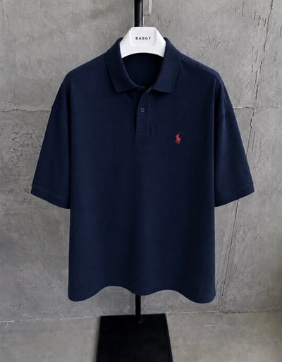 LACİVERT YAKALI POLO TSHİRT