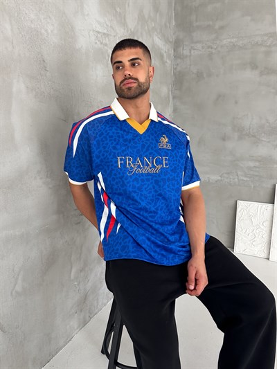 LEOPAR MAVİ FRANCE TSHİRT