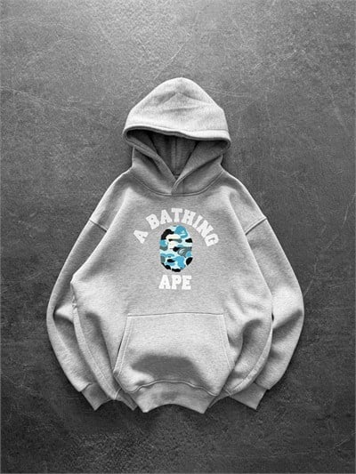 MAVİ BASKI GRİ BAPE SWEAT