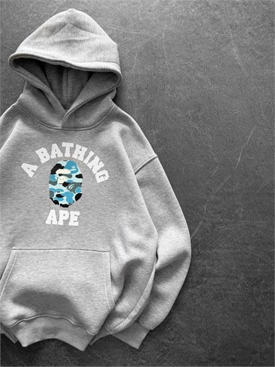 MAVİ BASKI GRİ BAPE SWEAT