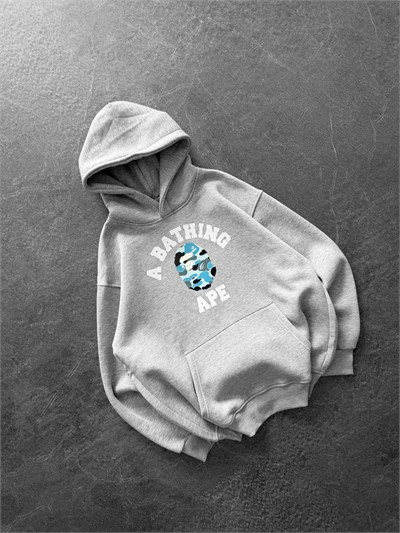 MAVİ BASKI GRİ BAPE SWEAT