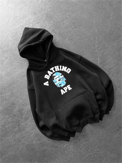 MAVİ BASKI SİYAH BAPE SWEAT