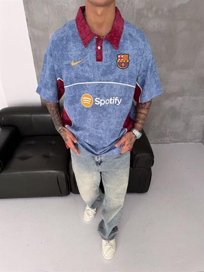 MAVİ ÇOK YIKAMA BARCELONA TSHİRT