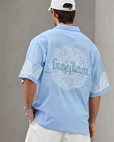 MAVİ FREEDOM KETEN GÖMLEK