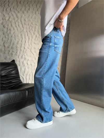 MAVİ LOOSE-FİT PANTOLON