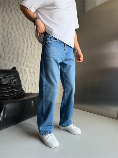 MAVİ LOOSE-FİT PANTOLON