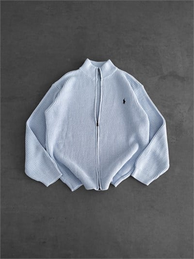 MAVİ POLO TRİKO HIRKA