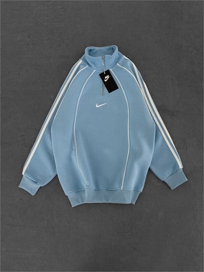 MAVİ ŞERİTLİ YARIM FERMUAR NİKE SWEAT