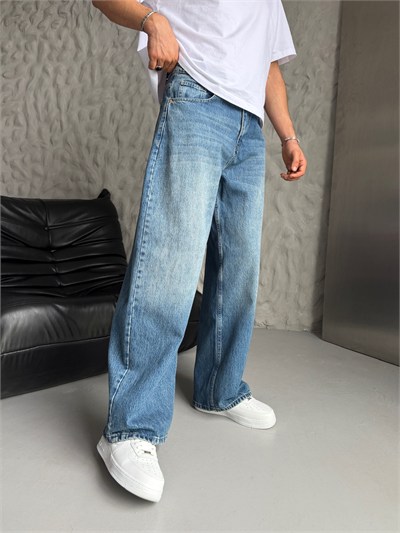 MAVİ SÜPER BAGGY KOT PANTOLON