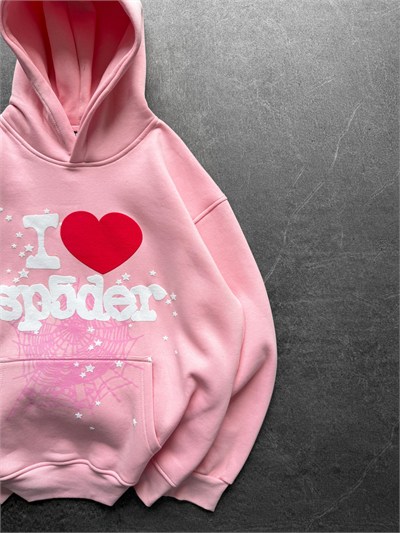 PEMBE KAPŞONLU SP5DER SWEAT