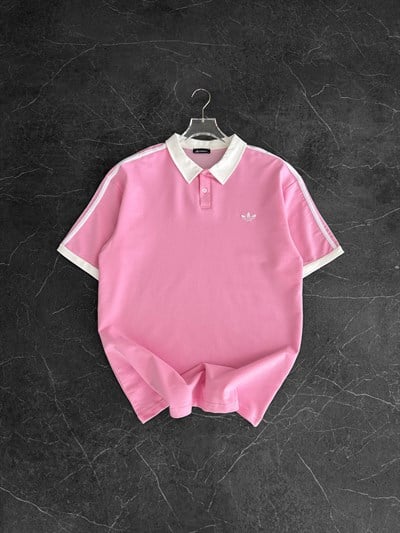 PEMBE POLO YAKA ADİDAS TSHİRT