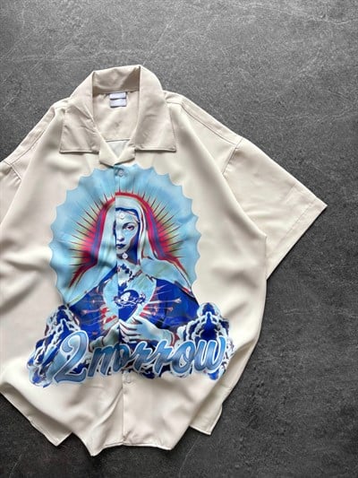 RENKLİ 2MORROW BASKILI GÖMLEK