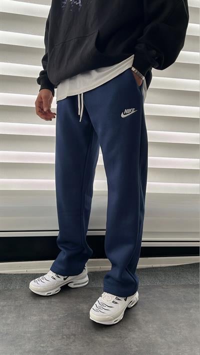 Lacivert Baggy Yazı Nike Eşofman