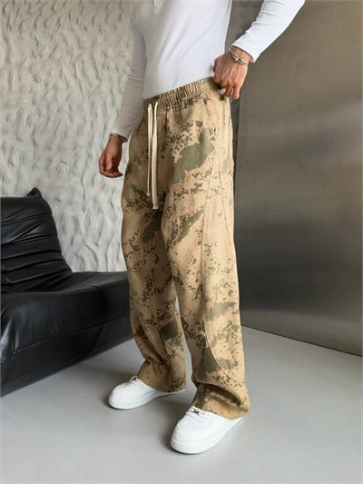 SARI KAMUFLAJ BAGGY PANTOLON